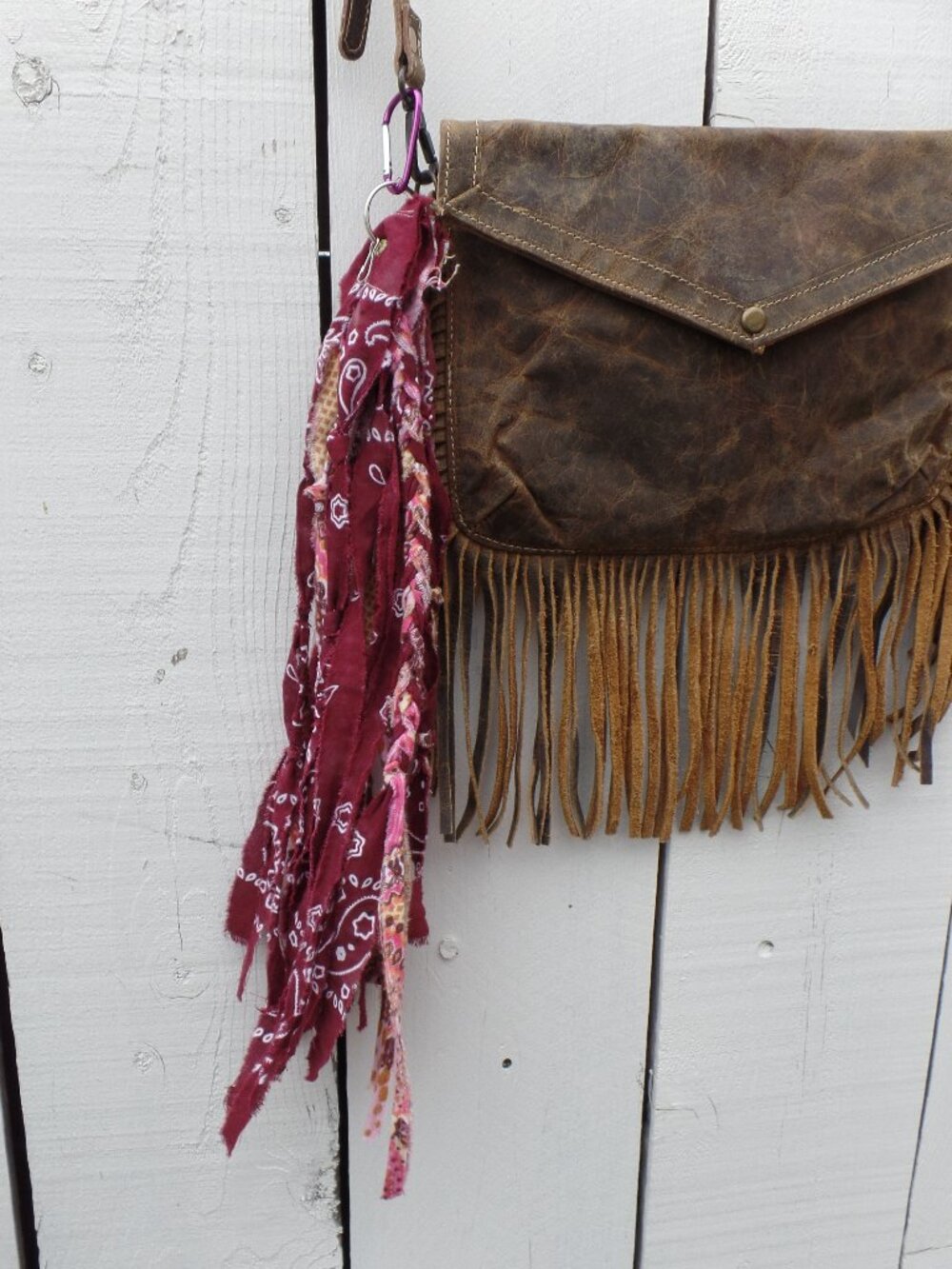 Hand Crafted Clip On Textile Swag BURGUNDY